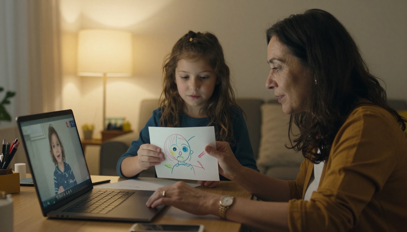 Sharing the booklet with family online