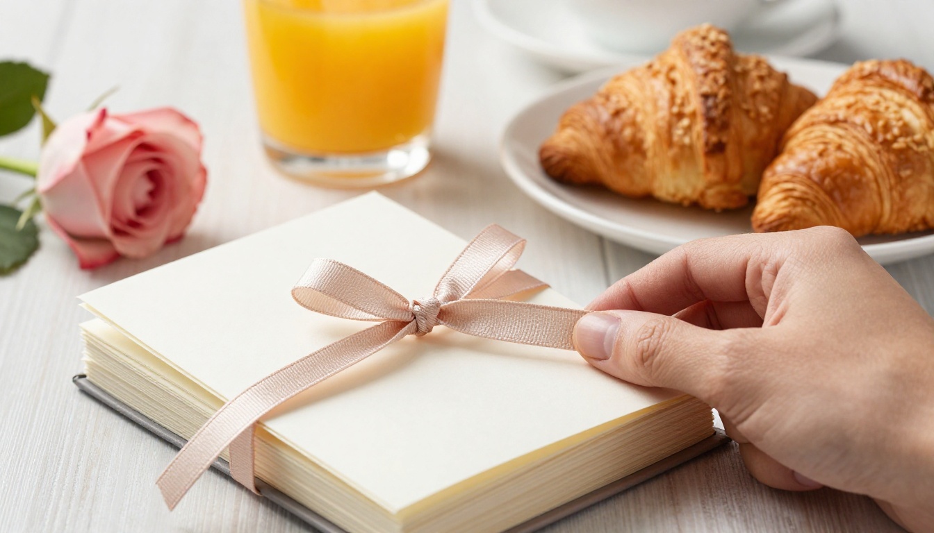 Mother's Day breakfast tray with booklet