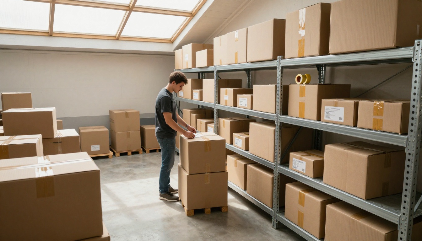 Packing orders in a small warehouse