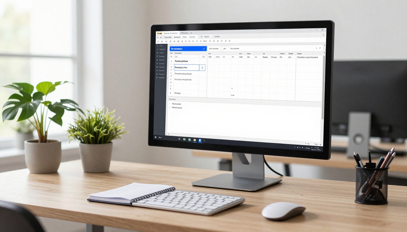 Professional using a business project planner with kanban columns Professional using a business project planner with kanban columns