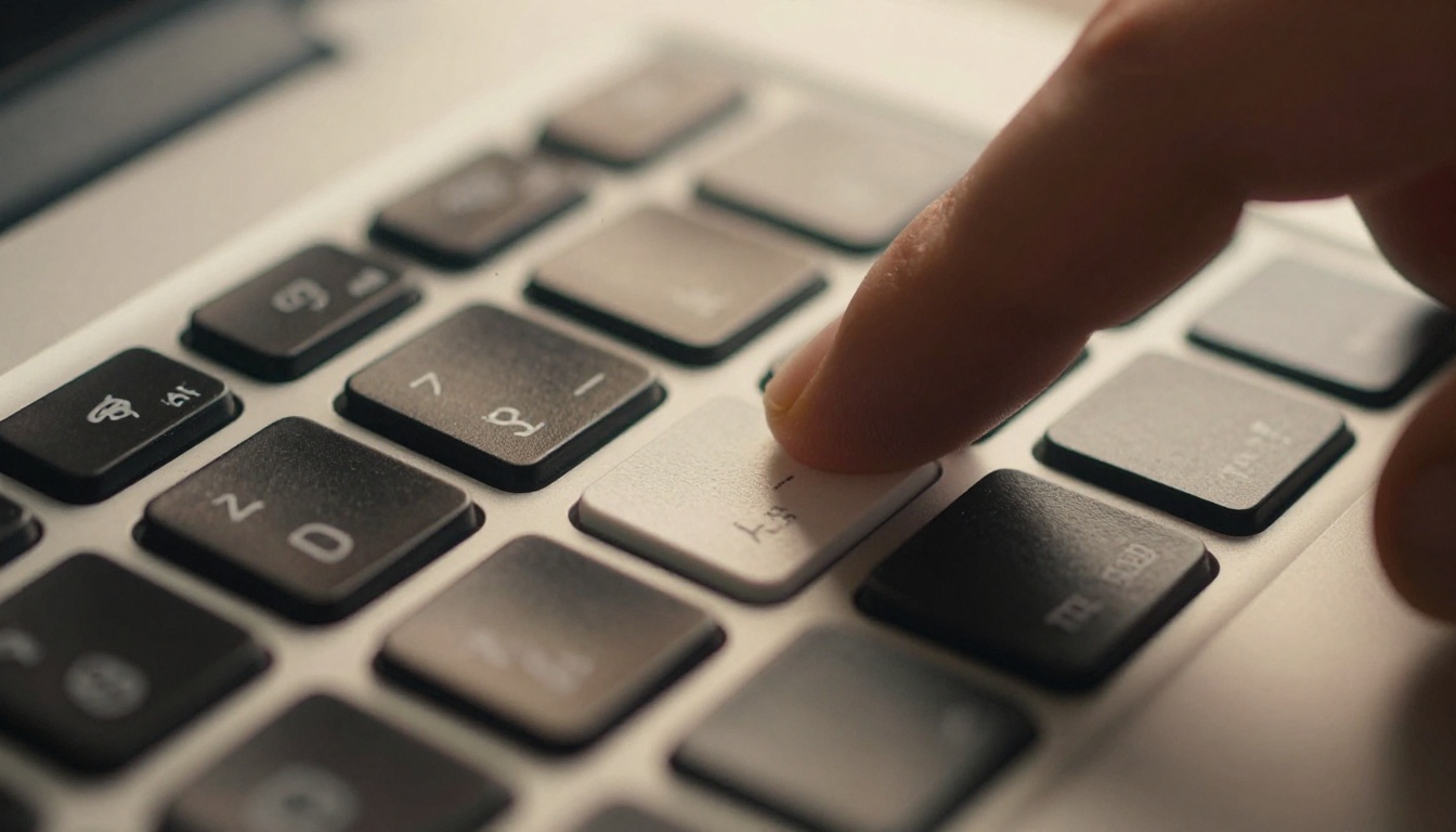 Macro shot of a laptop keyboard beside a printed newsletter