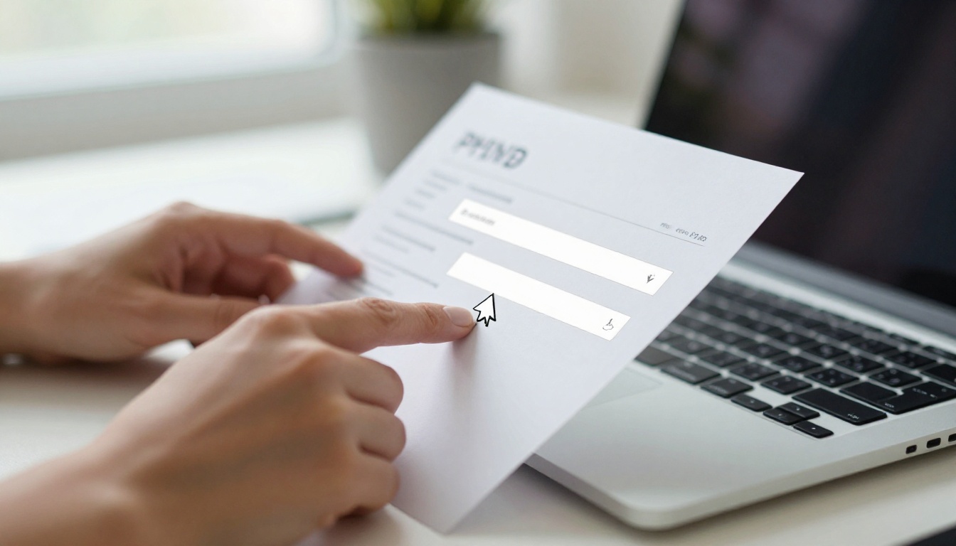 Hands exporting a Google Docs file as a PDF on a laptop