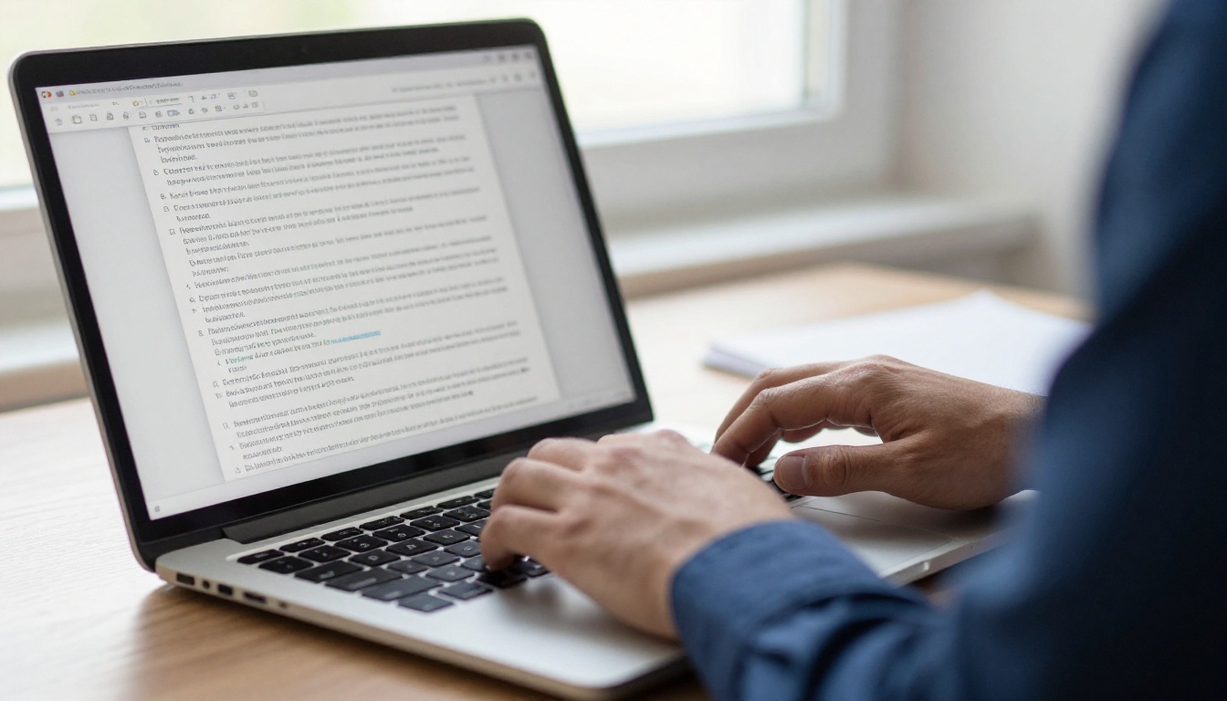 Man typing on a laptop with an embedded flipbook on the documentation page Man typing on a laptop with an embedded flipbook on the documentation page