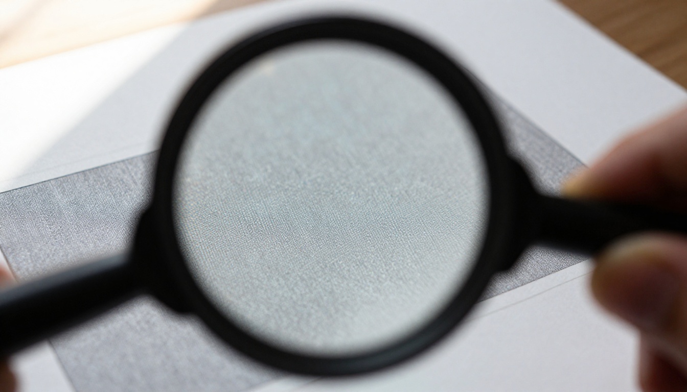 Macro view of a sharp print next to a pixelated print Macro view of a sharp print next to a pixelated print
