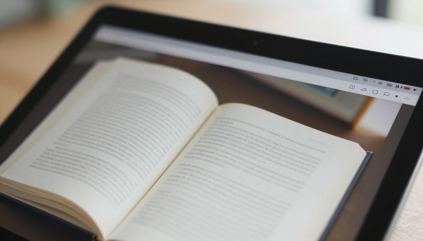 A page turning digital publication on a laptop A page turning digital publication on a laptop