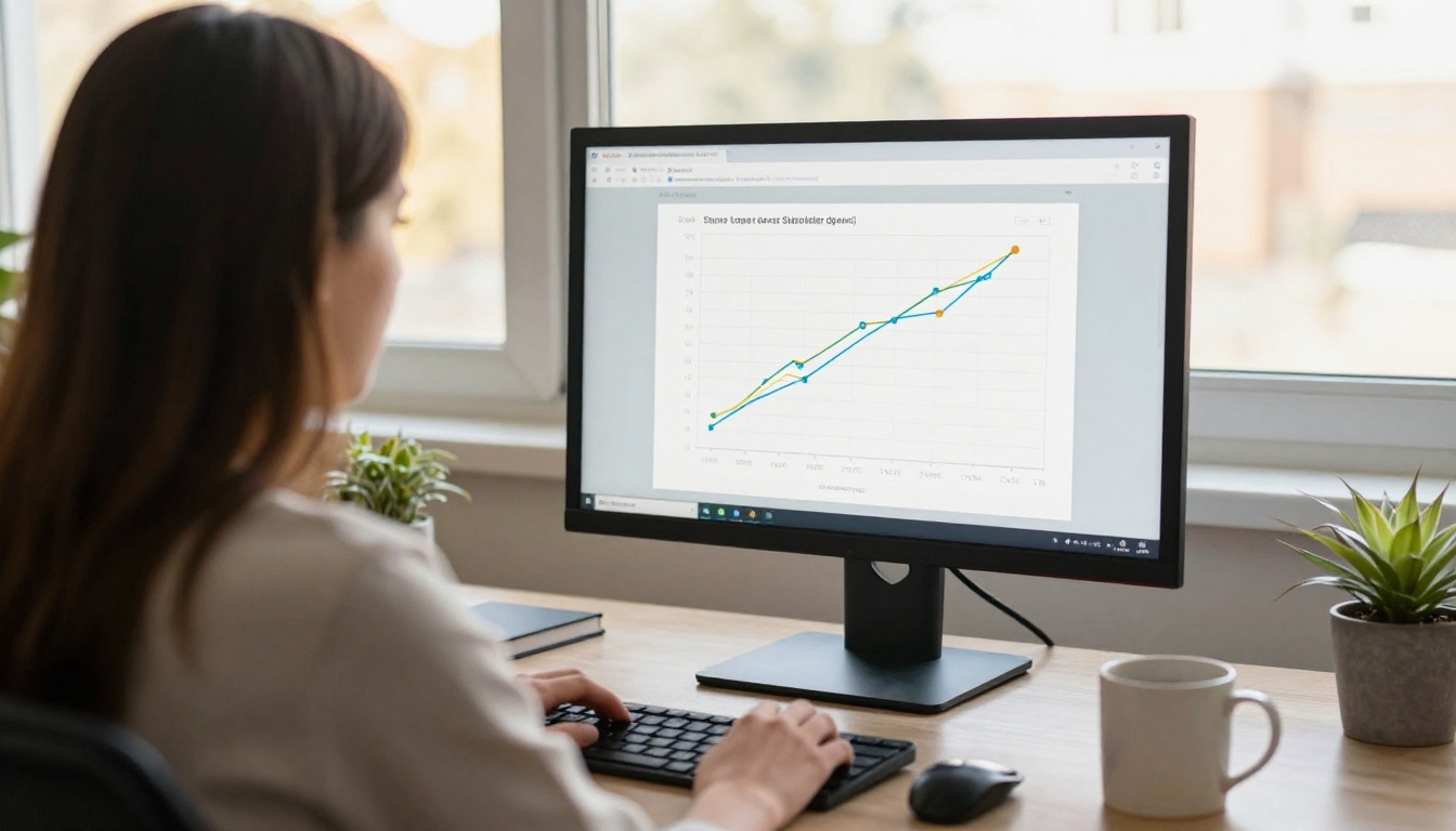Reviewing email results on a monitor