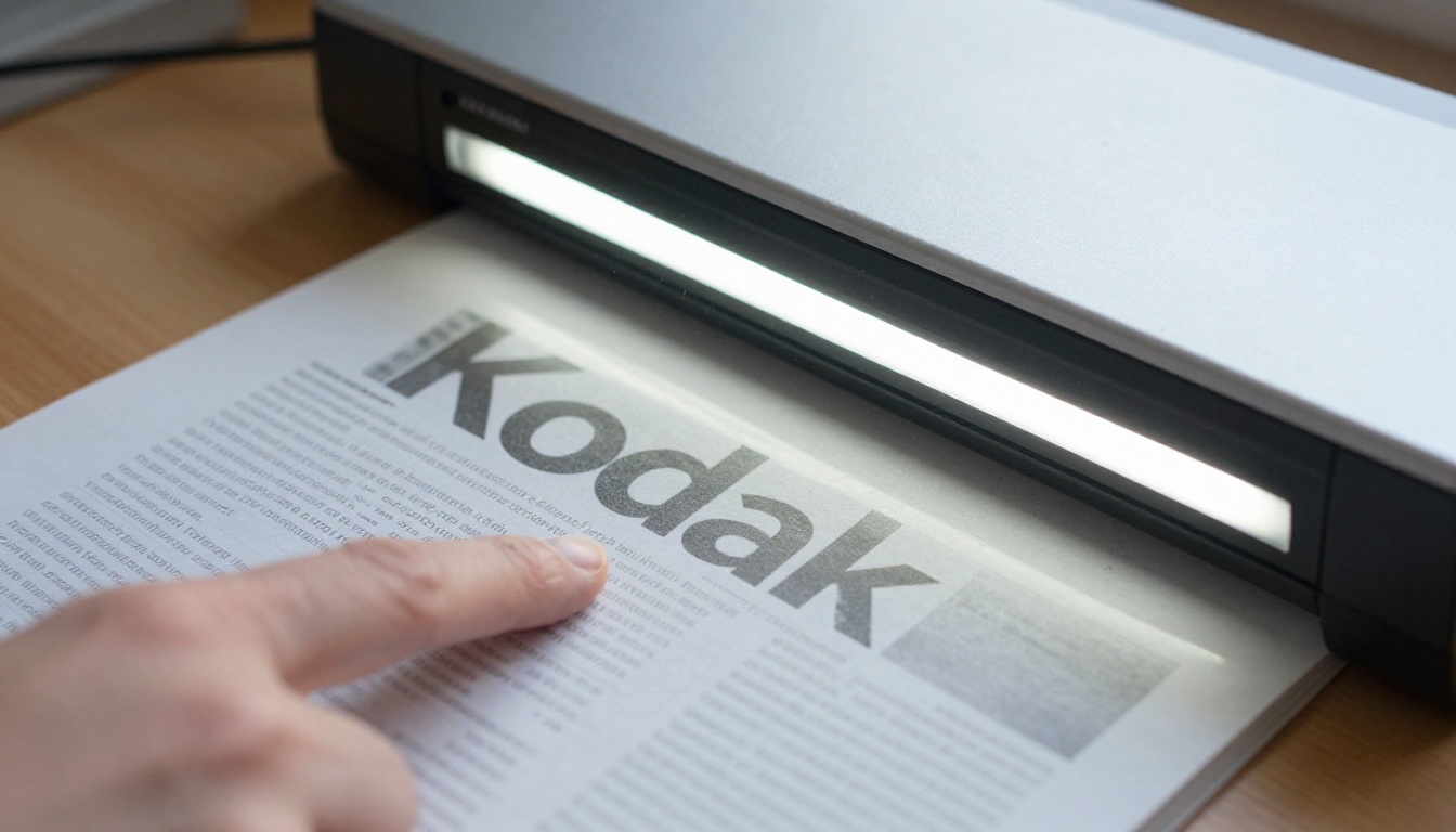 Hand placing a printed page on a flatbed scanner Hand placing a printed page on a flatbed scanner