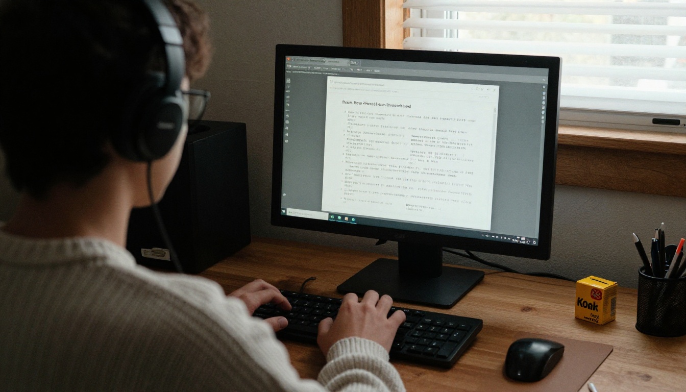 Person using a search shortcut in a digital publication on a monitor Person using a search shortcut in a digital publication on a monitor