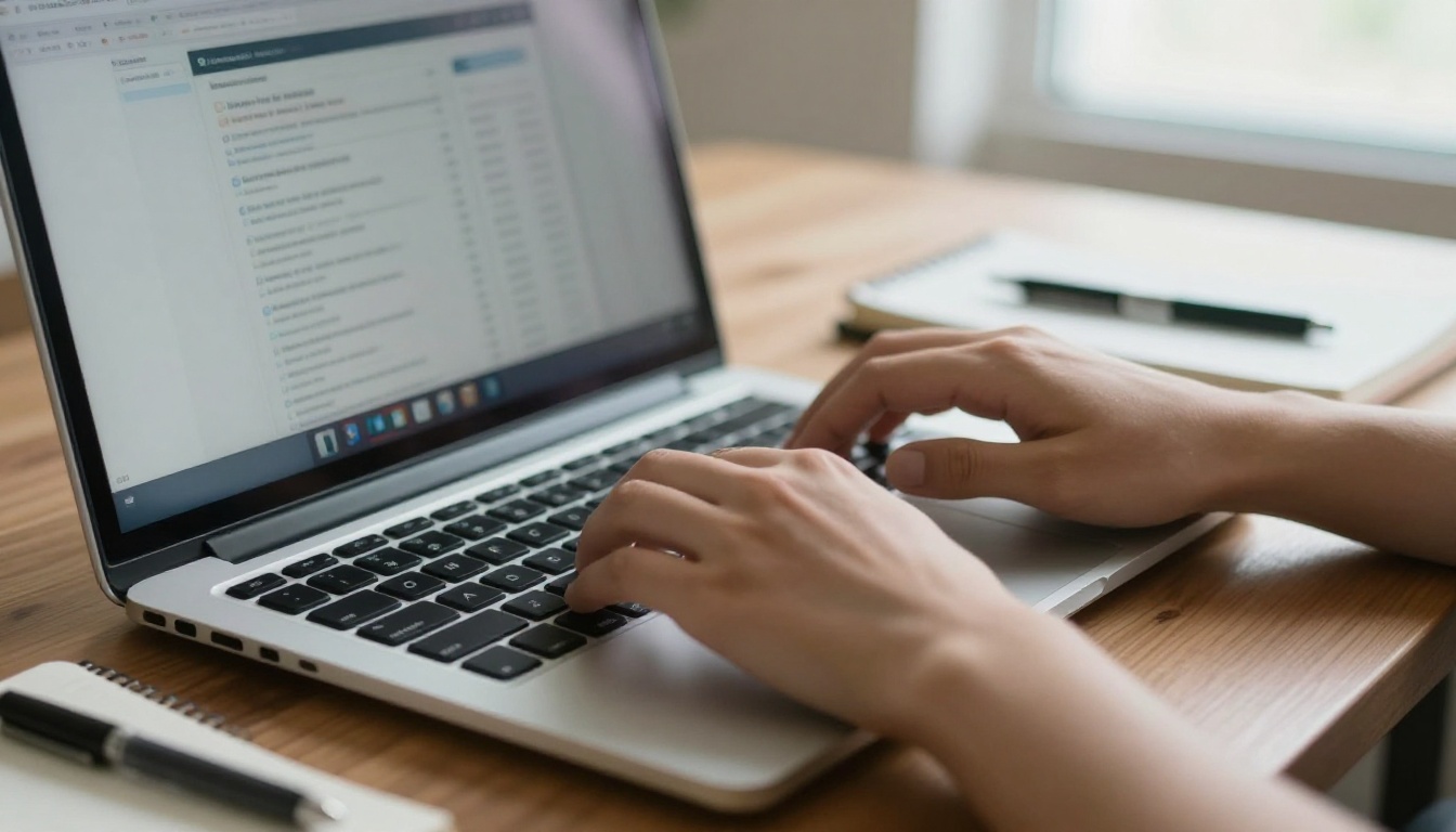 A creator checking a membership dashboard on a laptop