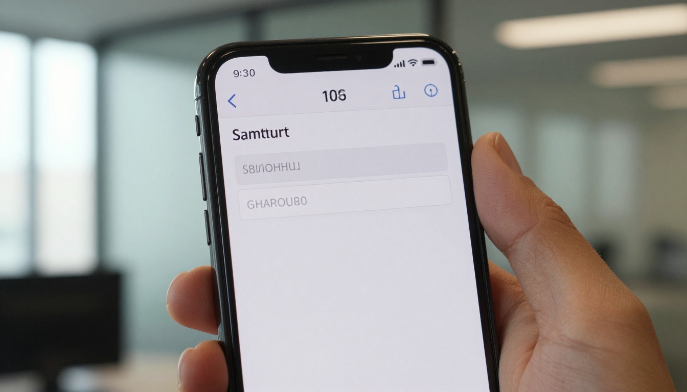 Hand holding a smartphone showing a password field for a protected document Hand holding a smartphone showing a password field for a protected document