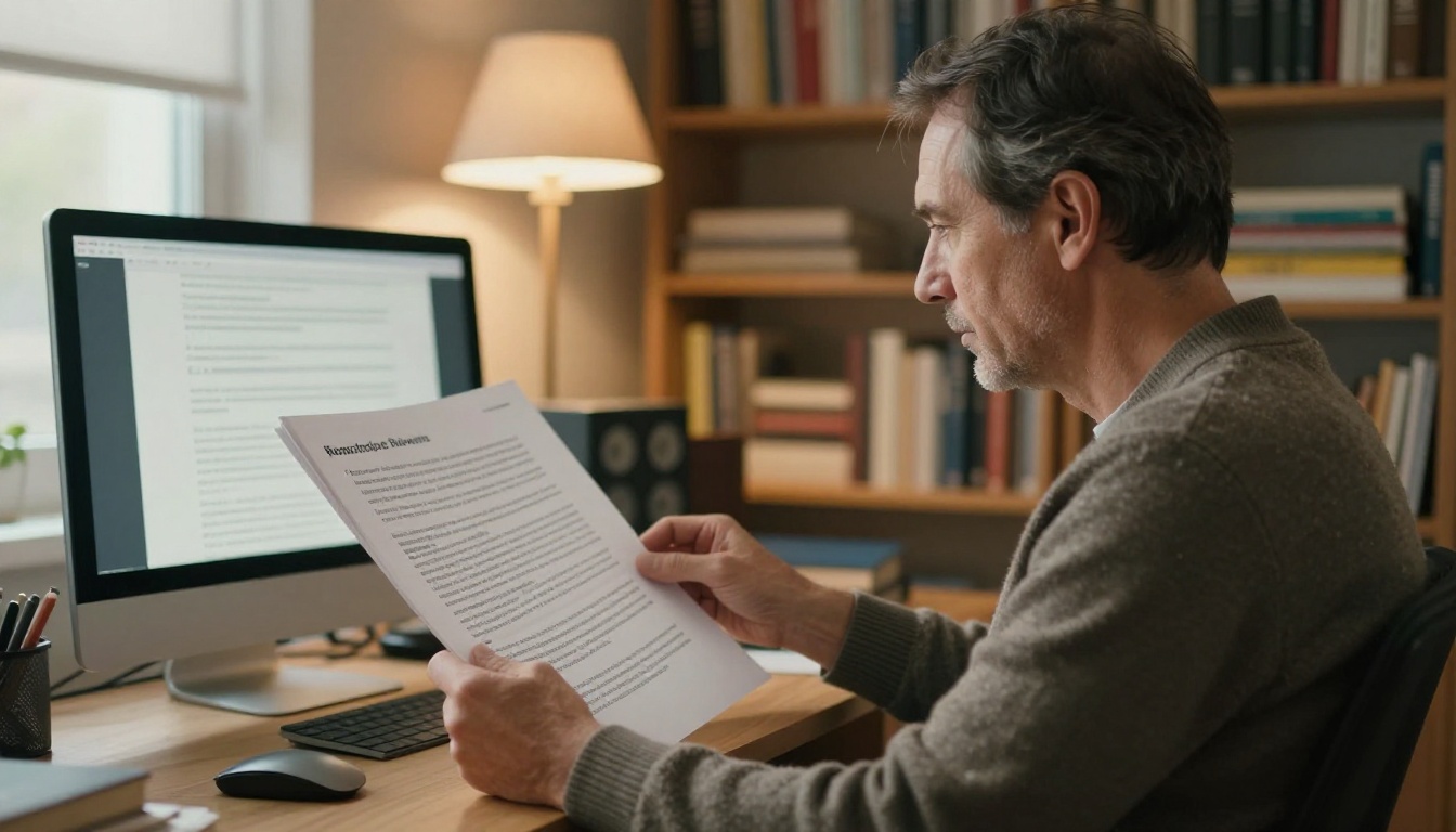 Low vision reader using a high contrast large print document on a monitor