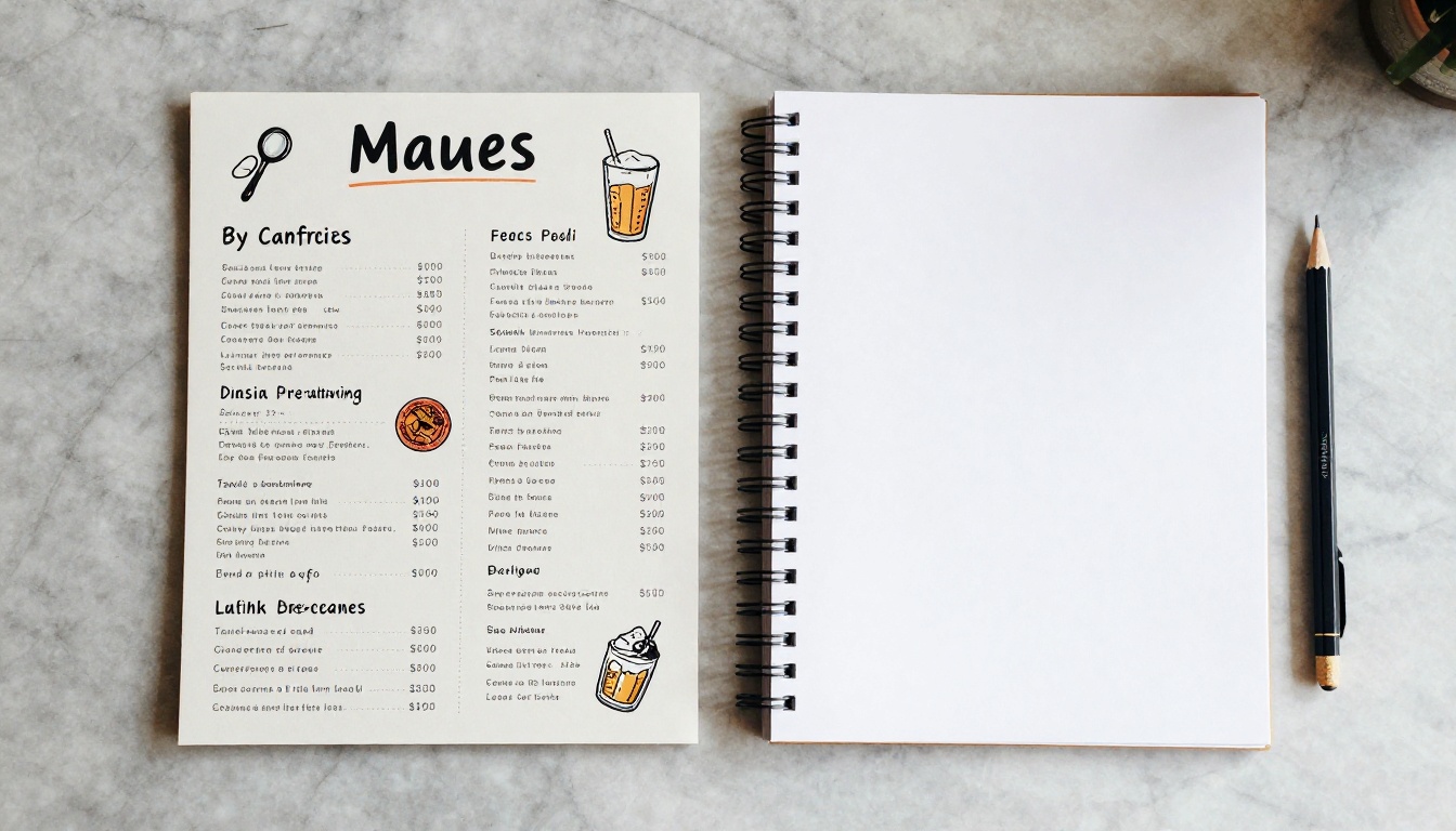 Two menus side by side, one cluttered and one clean