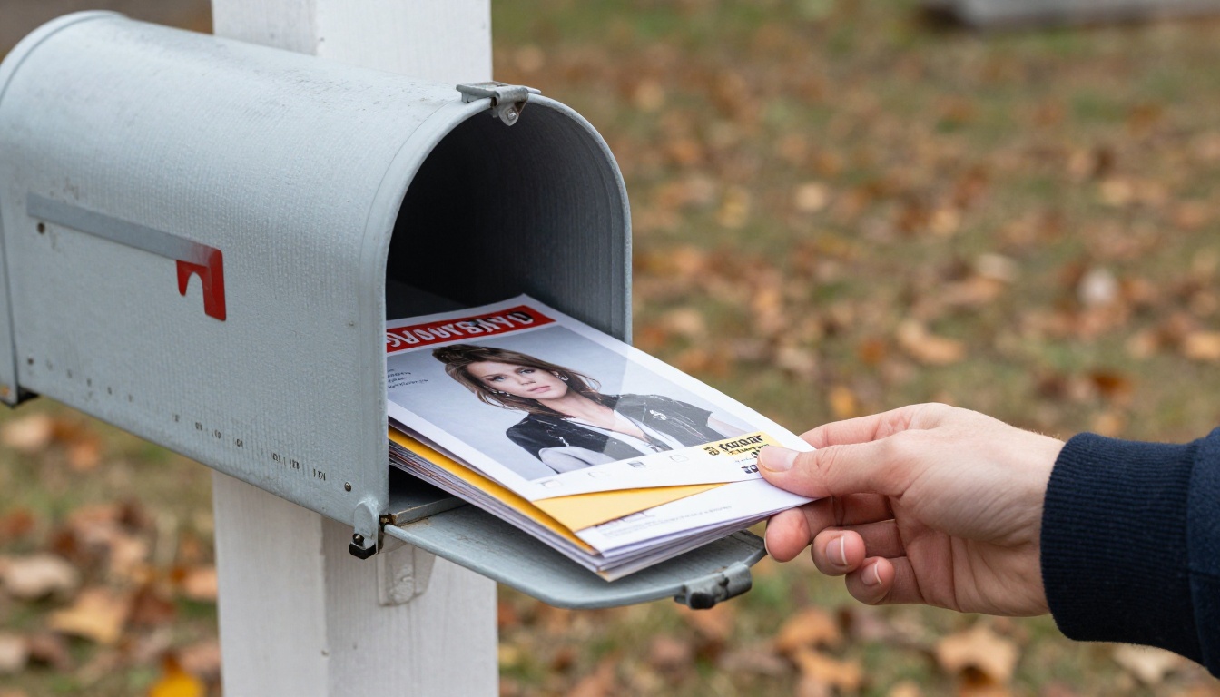A person turning the page of a fashion catalog A person turning the page of a fashion catalog
