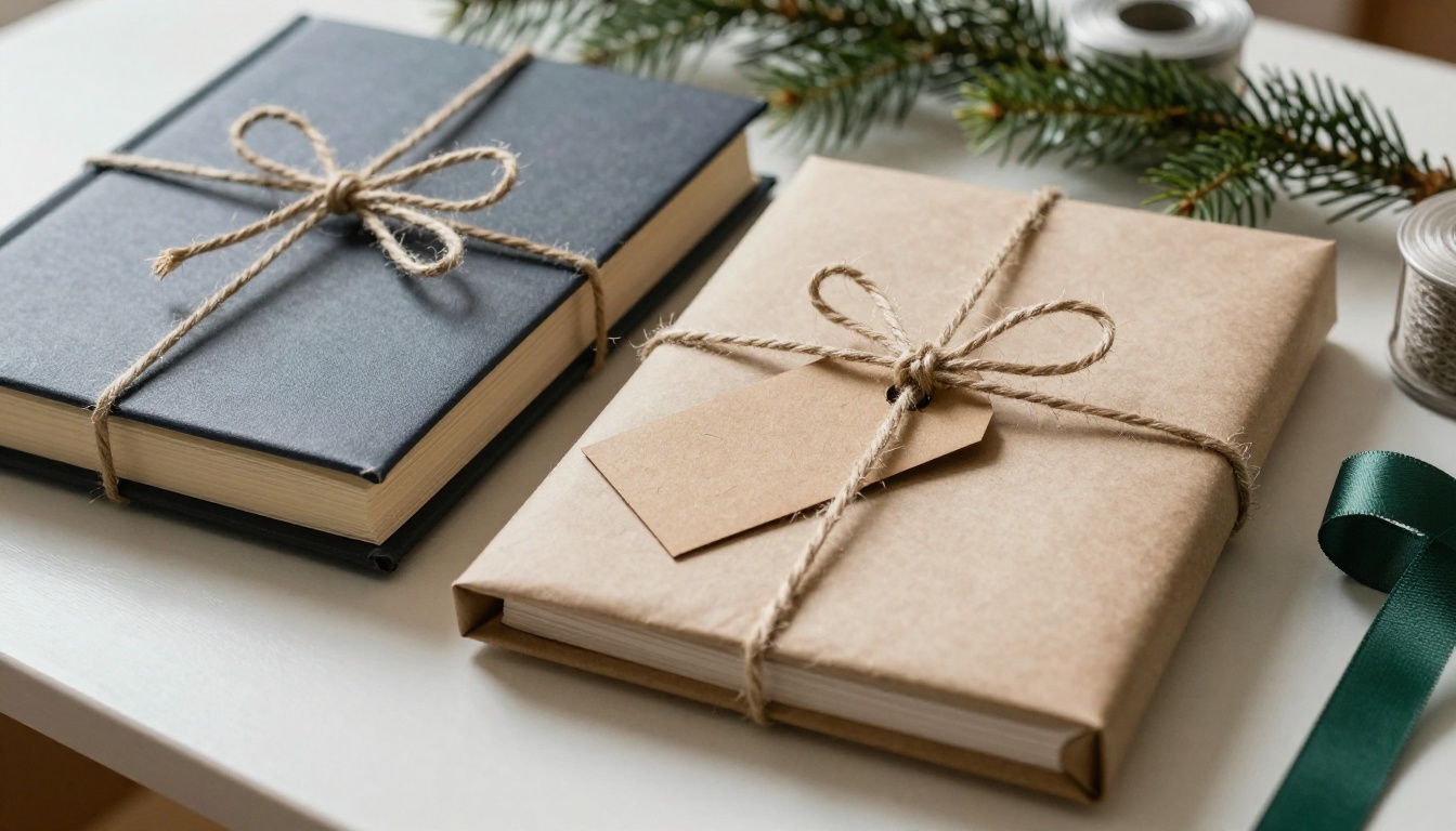 Gift-wrapped photo book, scrapbook and album with twine Gift-wrapped photo book, scrapbook and album with twine