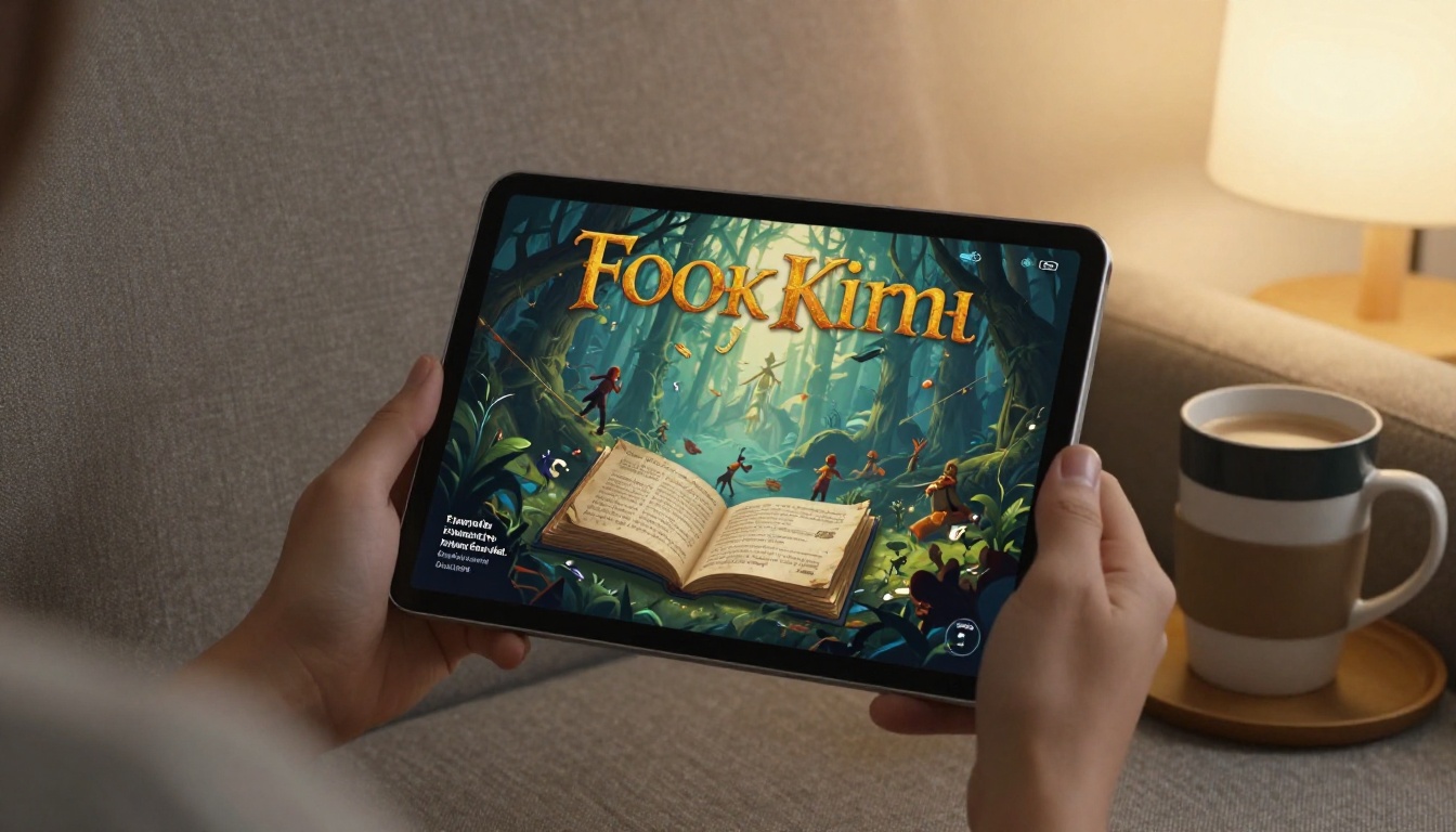 A tablet showing a page-turning digital zine preview beside a printed copy