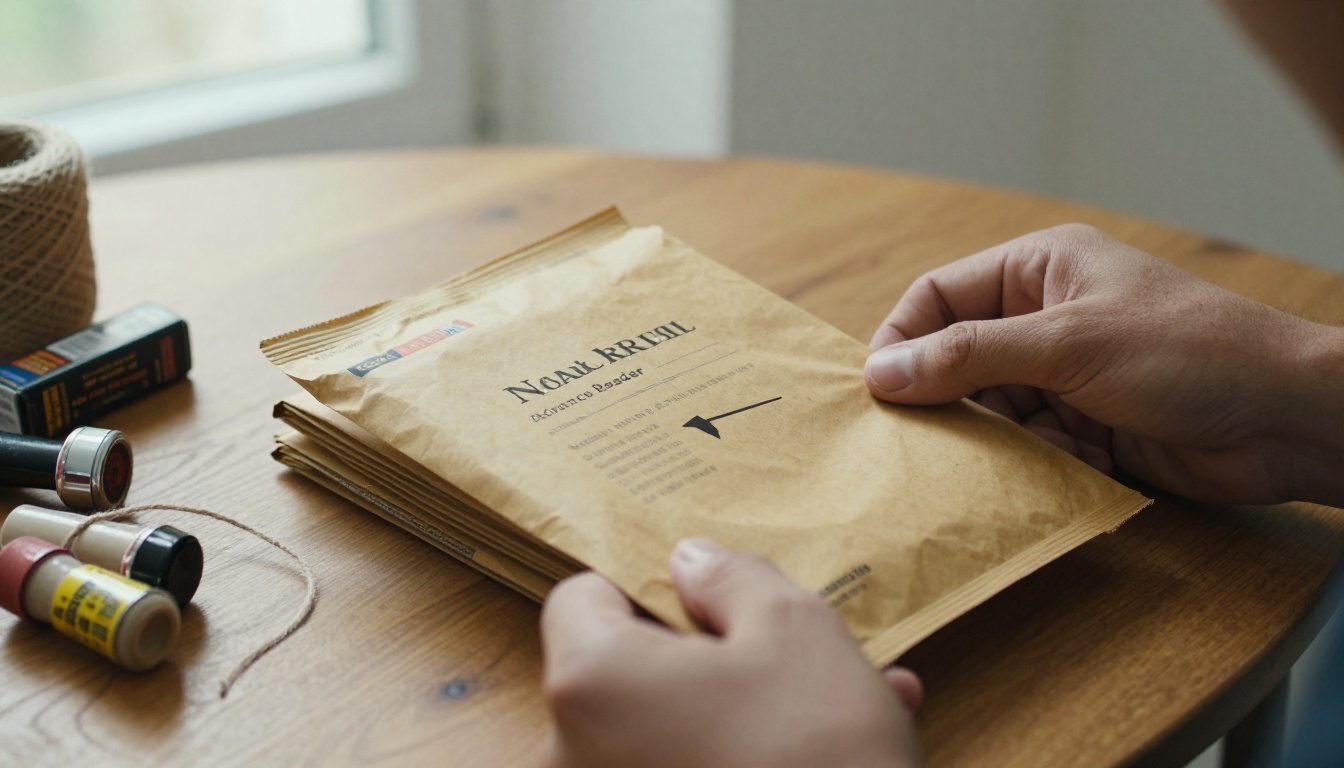 Author packing advance reader copies into a mailer Author packing advance reader copies into a mailer