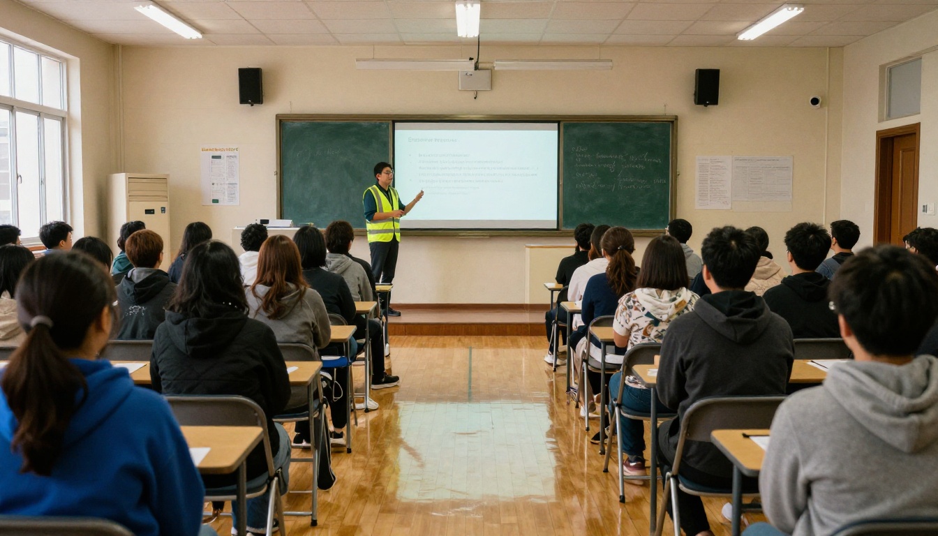 Community workshop in a school gym
