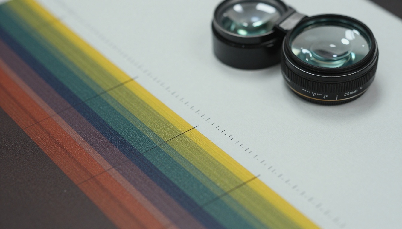 Macro view of a print proof showing crop marks and bleed edges Macro view of a print proof showing crop marks and bleed edges