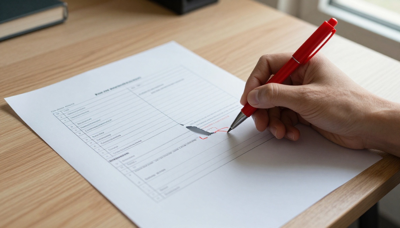 Designer reviewing a messy exported document