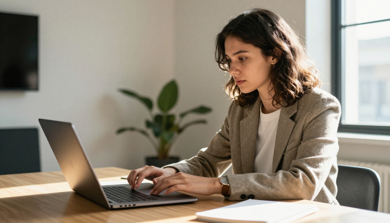 Business owner presenting a digital catalog to a client