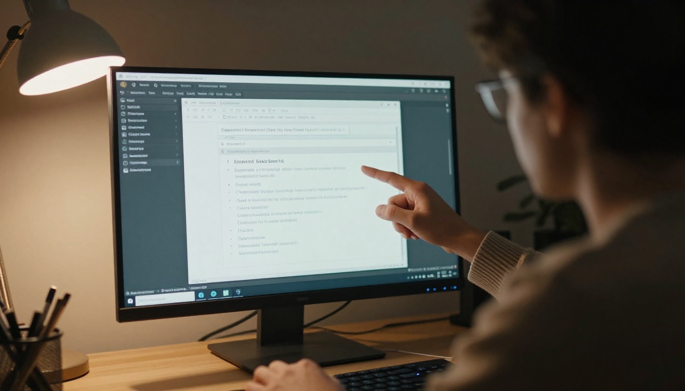 Developer inspecting an export settings dialog on a monitor