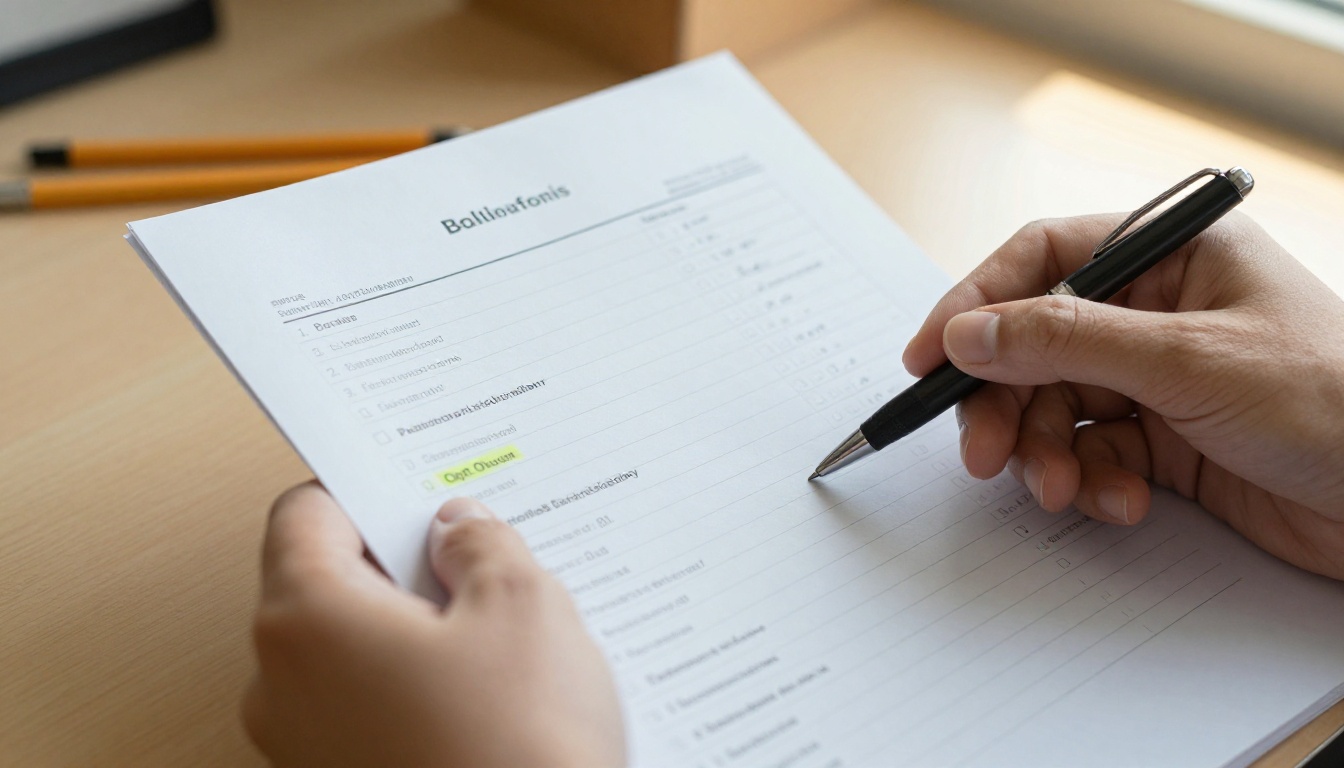 A teacher reviewing a student directory list with an opt-out column