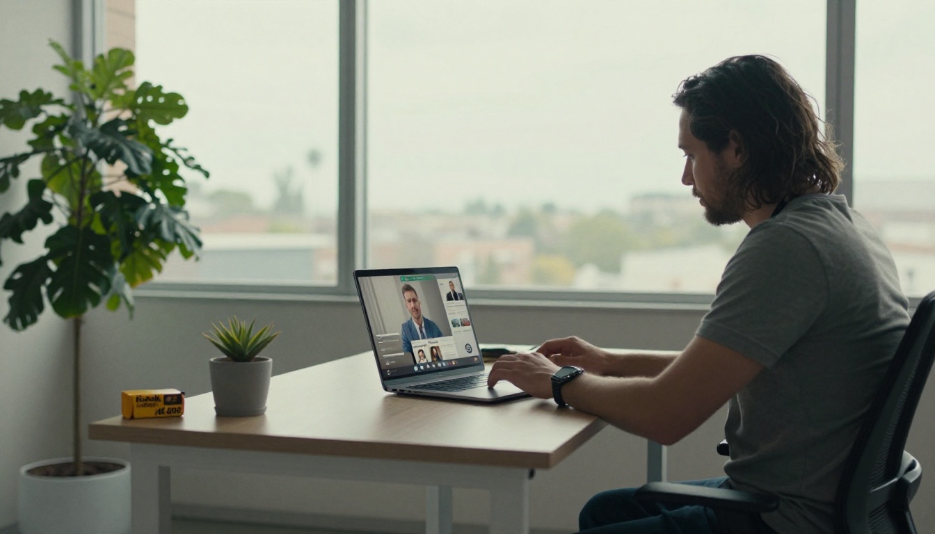 Sales rep reviewing an interactive catalog with a customer on a video call Sales rep reviewing an interactive catalog with a customer on a video call