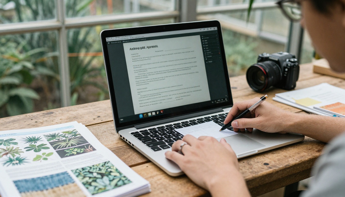 A laptop on a workshop desk showing a client signing an approval form
