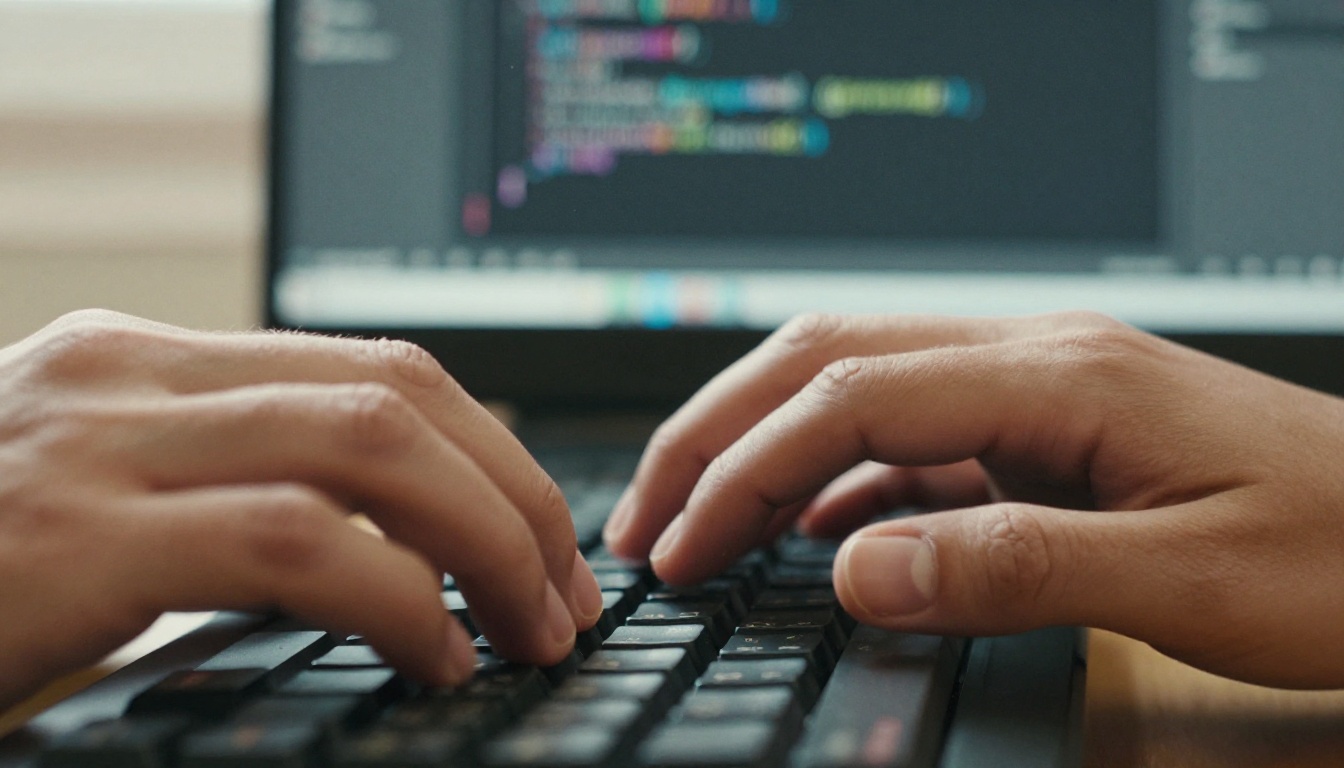 Developer hands typing Python code for an MCP server