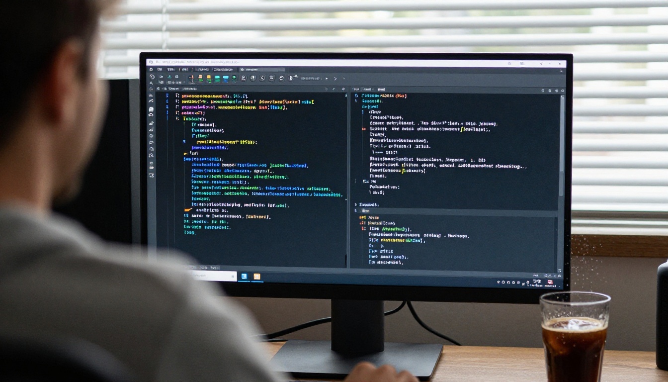 Developer's monitor showing a JSON response from a video generation request
