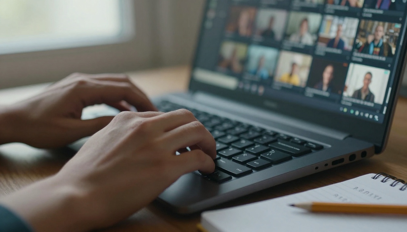 Developer hands typing on a laptop beside a notebook of handwritten cost numbers