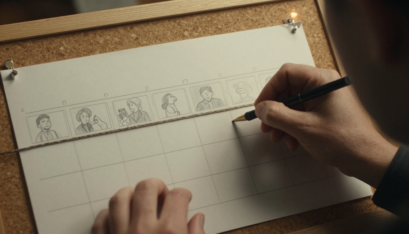 Hand pinning an index card onto a cork board of shot cards