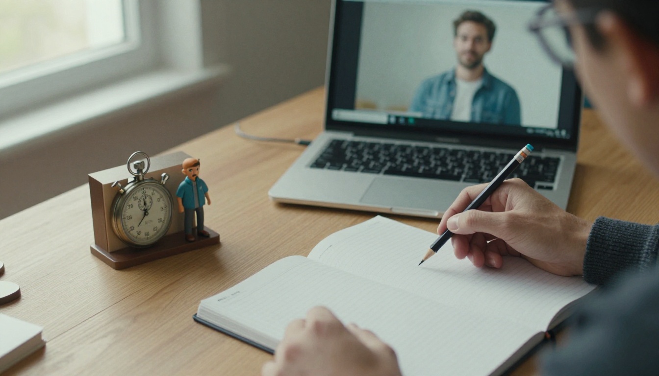 Freelance 3D artist comparing two printed figurines next to a stopwatch