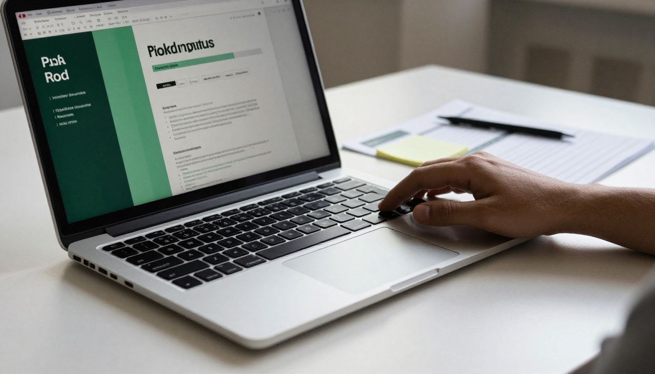 Anteprima della brochure in PDF su uno schermo di portatile